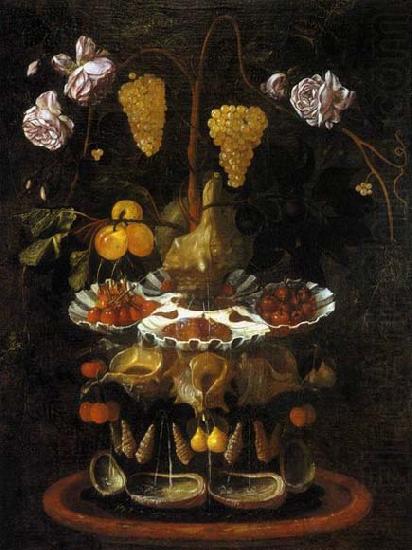 Juan de Espinosa Still-Life with a Shell Fountain, Fruit and Flowers china oil painting image